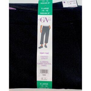 NWT Gloria Vanderbilt Women's Ponte Pant, Cropped Length, Slimming Tummy .